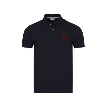 - Tricou polo pentru barbati SALK - Albastru inchis