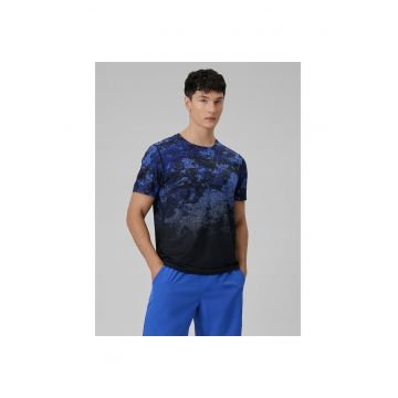 Tricou sport barbati  uscare rapida - albastru/negru