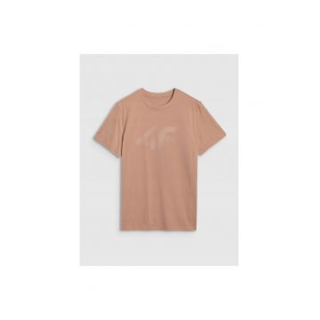 Tricou sportiv barbatesc  bej - bumbac 100% - croiala regulata -