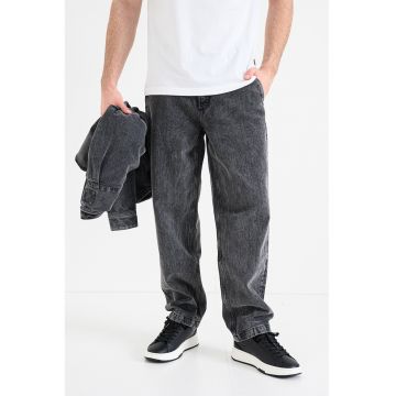 Blugi relaxed fit cu doua buzunare oblice frontale Skye - Gri inchis melange