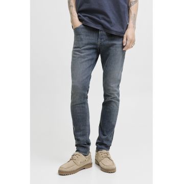 Blugi slim fit cu aspect decolorat - Gri carbune