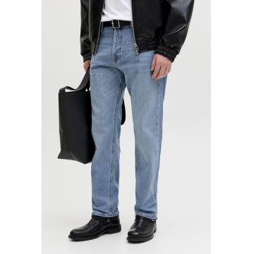 Blugi slim fit cu talie inalta - Albastru deschis