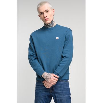 Bluza de trening lejera cu decolteu la baza gatului - Albastru petrol