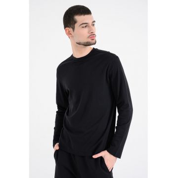 Bluza uni din bumbac - Negru