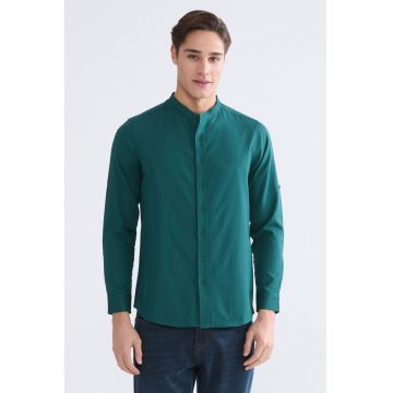 Bluza uni regular fit - Verde englez