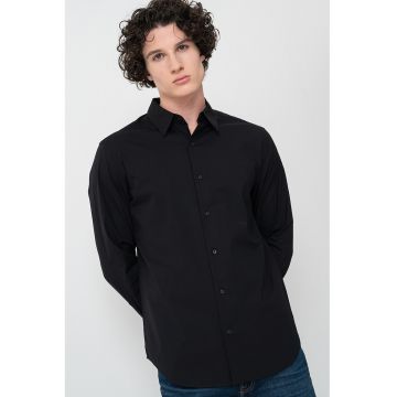 Camasa din amestec de bumbac - Negru