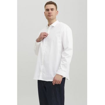 Camasa lejera din amestec din bumbac organic - Alb