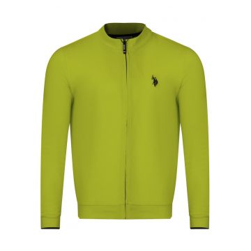 - Hanorac barbatesc cu fermoar ALLY lime - Verde lime