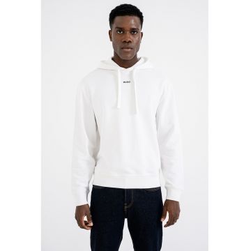 Hanorac cu logo Dapo - Negru/Alb optic