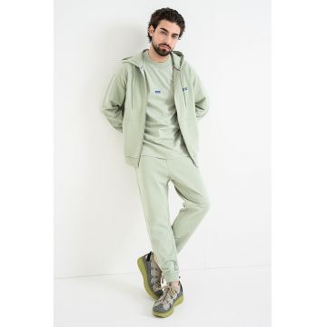 Hanorac din bumbac cu fermoar Nadarasi - Verde deschis