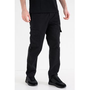 Pantaloni cargo regular fit - Negru
