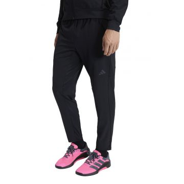 Pantaloni de trening regular fit cu logo - pentru fitness Hybrid - Negru