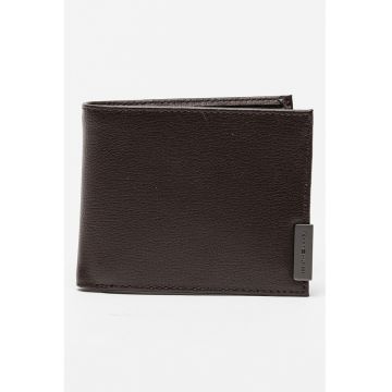 Portofel pliabil din piele Hardware - Maro inchis