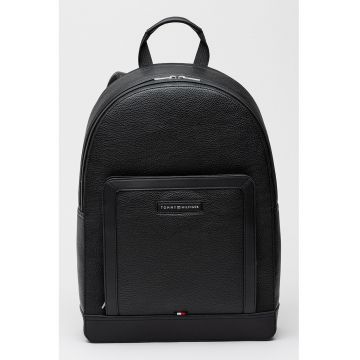 Rucsac din piele ecologica cu aspect granulat Central - Negru