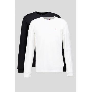 Set de bluze slim fit de bumbac - 2 piese - Alb/Negru
