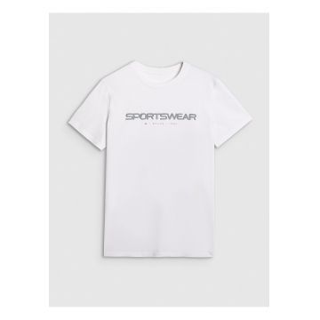 Tricou  Alb Bumbac Sportstyle AW25 - Alb