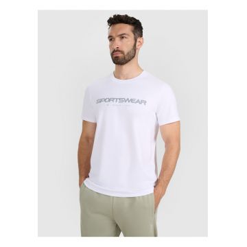 Tricou  Alb Bumbac Sportstyle AW25 - Alb