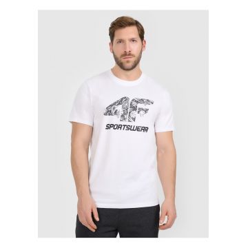 Tricou barbat -  bumbac - alb