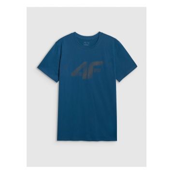 Tricou barbat  normal - bumbac 100% - turcoaz - imprimeu 4F