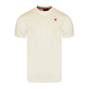 Tricou barbat - U.S. GRAND POLO - alb - 100% bumbac - broderie logo