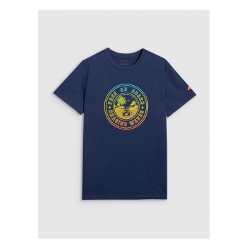 Tricou  bleumarin - imprimeu - 100% bumbac - Bleumarin