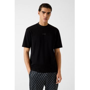 Tricou cu decolteu rotund pentru fitness - Negru