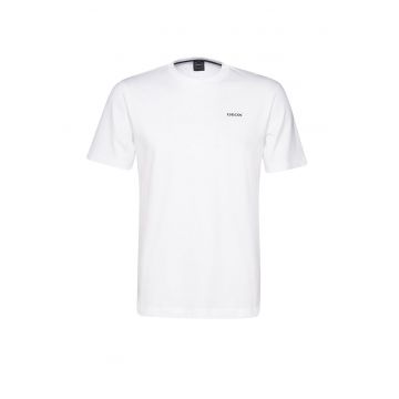 Tricou cu imprimeu grafic pe partea din spate - Alb/Albastru