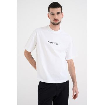 Tricou cu imprimeu logo - Alb murdar