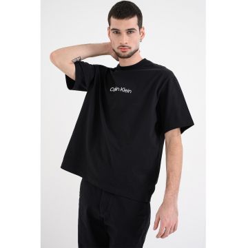 Tricou cu imprimeu logo - Negru
