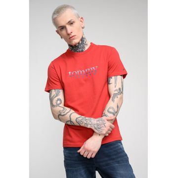 Tricou cu imprimeu logo - Rosu vermillion
