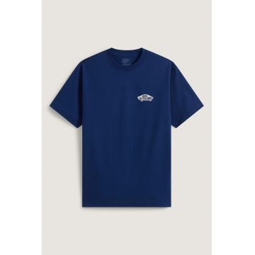 Tricou cu logo Double Standard - Alb - Albastru indigo -