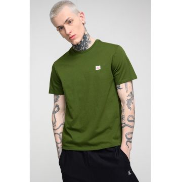 Tricou de bumbac cu insigna logo - Verde
