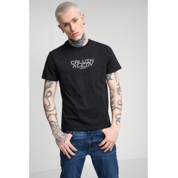 Tricou de bumbac cu logo - Negru