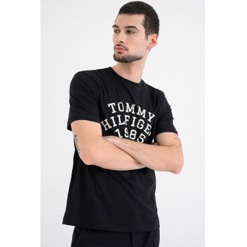 Tricou din bumbac cu imprimeu - Negru