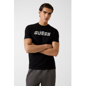 Tricou din bumbac organic pentru fitness - Alb murdar/Negru