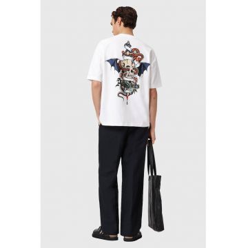 Tricou lejer cu model grafic - Rosu/Alb/Albastru