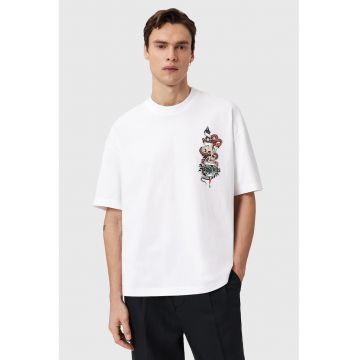 Tricou lejer cu model grafic - Rosu/Alb/Albastru