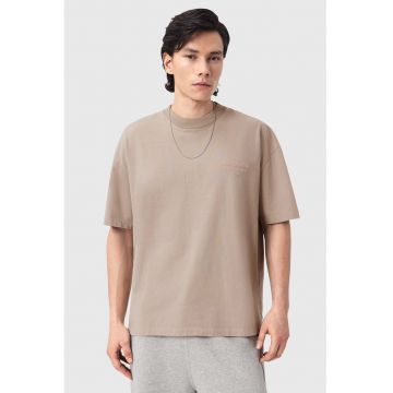 Tricou lejer de bumbac - Maro taupe deschis