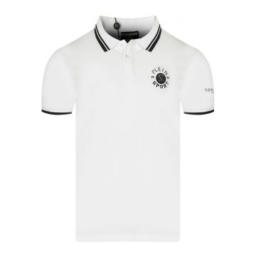 Tricou polo barbatesc  alb – design modern - confort si calitate