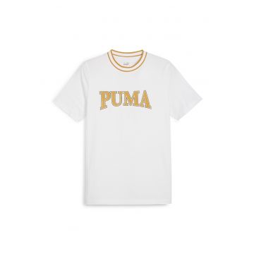 Tricou regular fit cu logo - Alb/Portocaliu pal