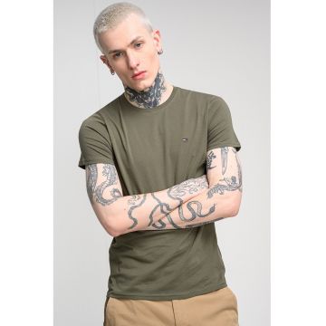 Tricou slim fit de bumbac - Verde