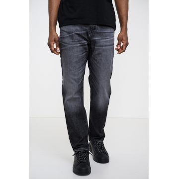 Blugi regular fit cu aspect decolorat Maine - Gri inchis melange