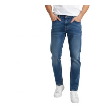 Blugi slim fit cu efect usor spalacit -