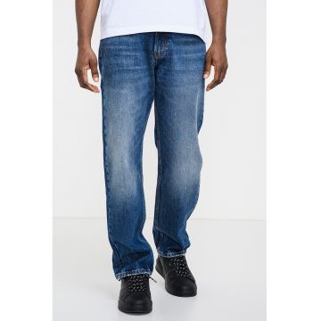 Blugi slim fit cu talie medie - Albastru pastel