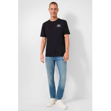 Blugi slim fit cu talie medie - Albastru prafuit