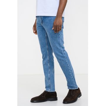 blugi slim fit cu talie medie Delaware - Albastru deschis