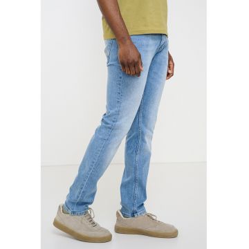 Blugi slim fit Vegas - Albastru deschis melange