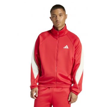 Bluza de trening cu fermoar si guler rigid Stadium - Rosu/Alb