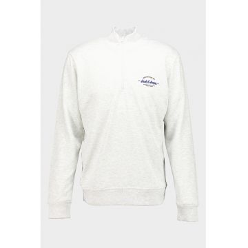 Bluza de trening din amestec de bumbac organic - Gri deschis melange