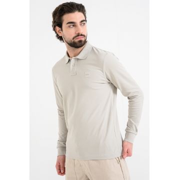 Bluza polo slim fit Passerby - Maro deschis
